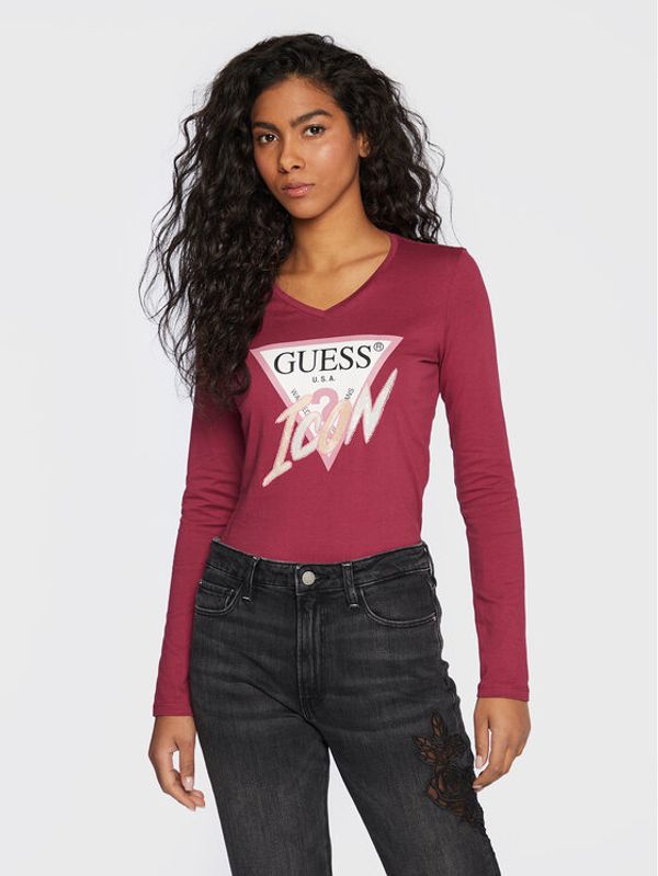Guess Guess Блуза W3RI13 I3Z14 Бордо Regular Fit