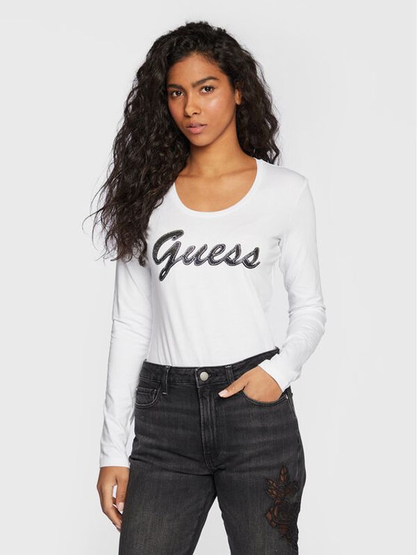 Guess Guess Блуза W3RI15 J1314 Бял Slim Fit