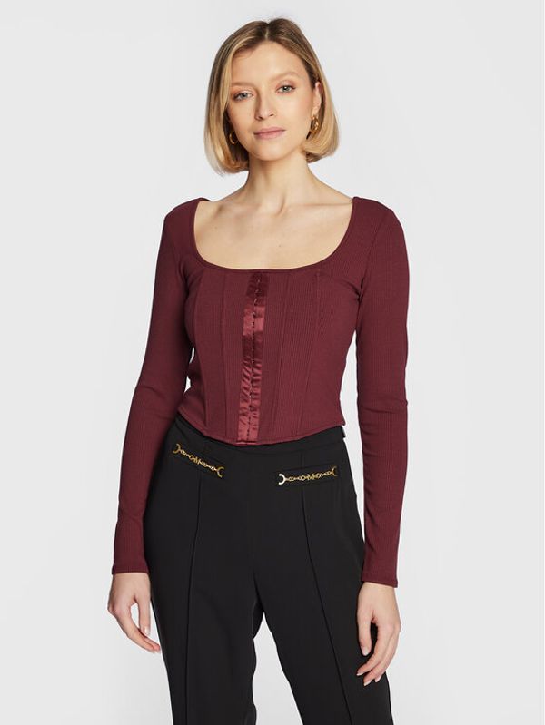 Guess Guess Блуза W3RP18 KB9E2 Бордо Slim Fit