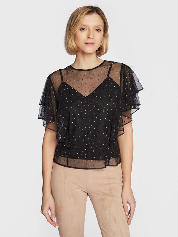 Guess Guess Блуза W3RP31 KBKS0 Черен Regular Fit