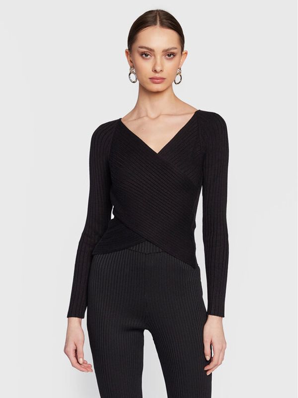 Guess Guess Блуза W3RR37 Z2V42 Черен Slim Fit