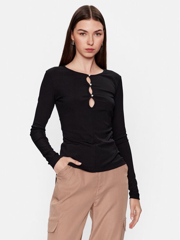 Guess Guess Блуза W3YP16 KAZH2 Черен Slim Fit