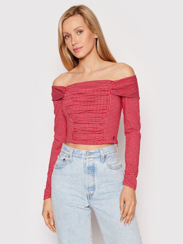 Guess Guess Блуза Zita W2GP31 KB450 Червен Slim Fit