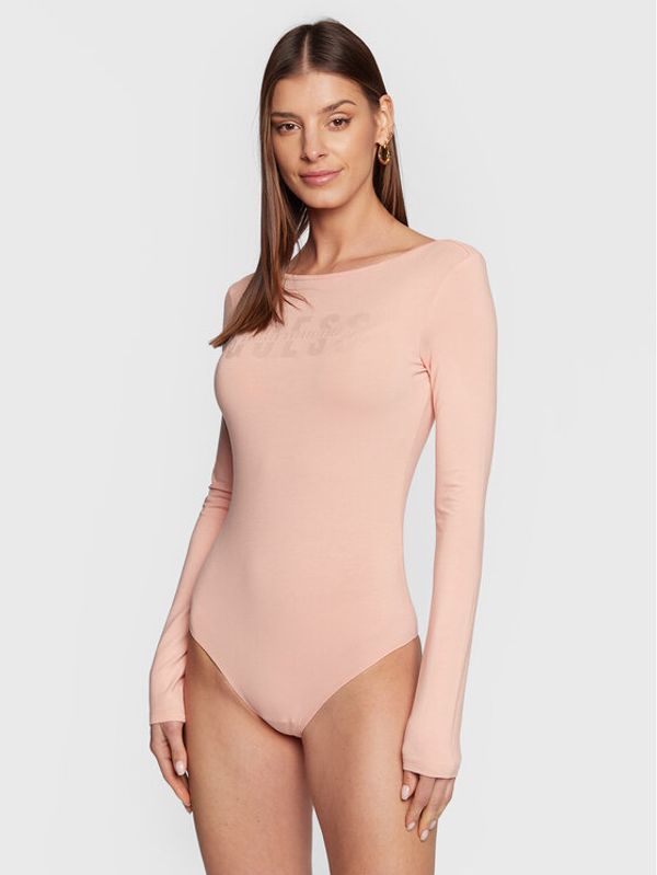 Guess Guess Боди W3RP28 K68D2 Розов Slim Fit