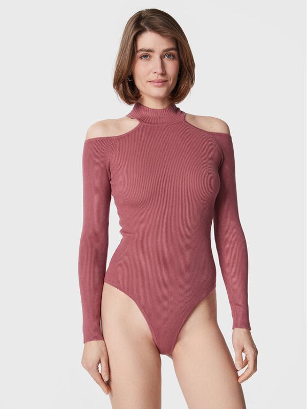 Guess Guess Боди W3RR15 Z2YK2 Розов Slim Fit