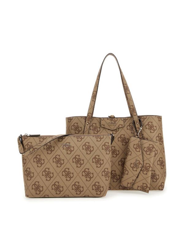 Guess Guess Дамска чанта Eco Brenton (EBO) HWEBO8 39023 Бежов