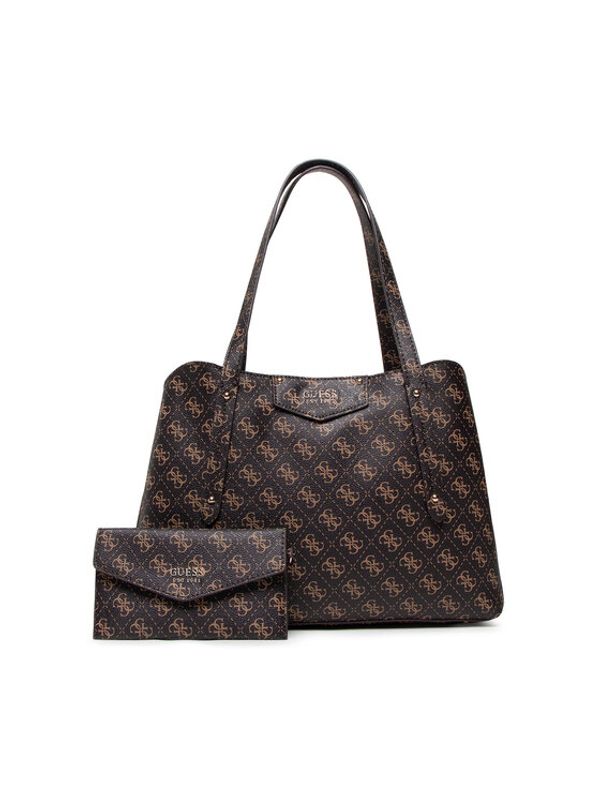 Guess Guess Дамска чанта Eco Brenton (ESG) HWESG8 39009 Кафяв