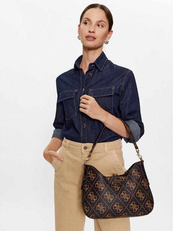 Guess Guess Дамска чанта Eco Brenton (ESO) HWESO8 39002 Кафяв