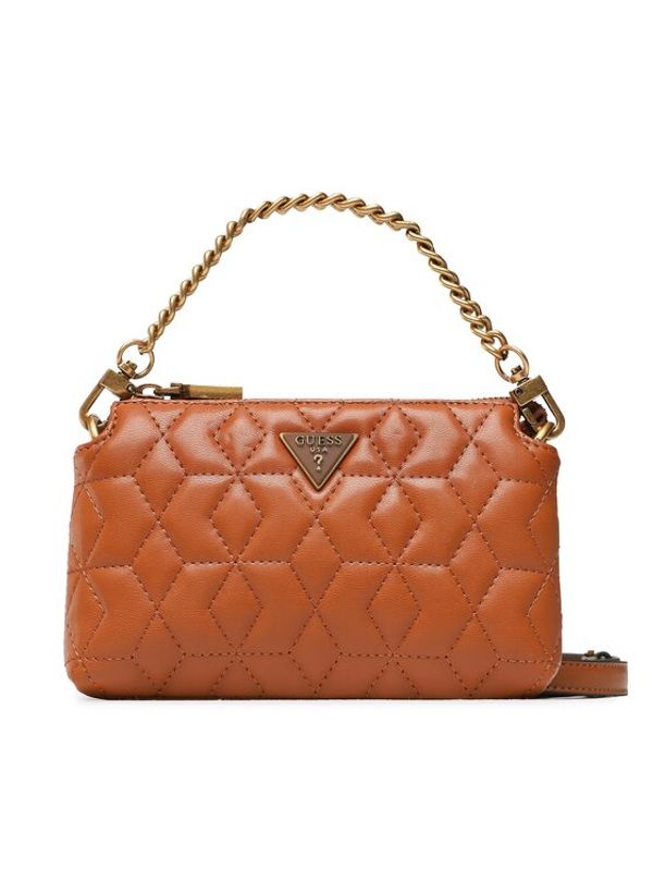 Guess Guess Дамска чанта Elenia (QB) Mini Bags HWQB86 77720 Кафяв