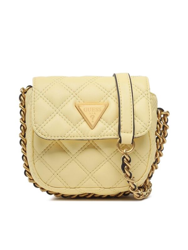 Guess Guess Дамска чанта Giully (QA) Mini Bags HWQA87 48730 Жълт