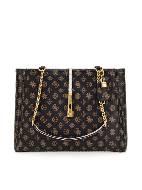 Guess Guess Дамска чанта James Logo (PA) HWPA89 70230 Кафяв