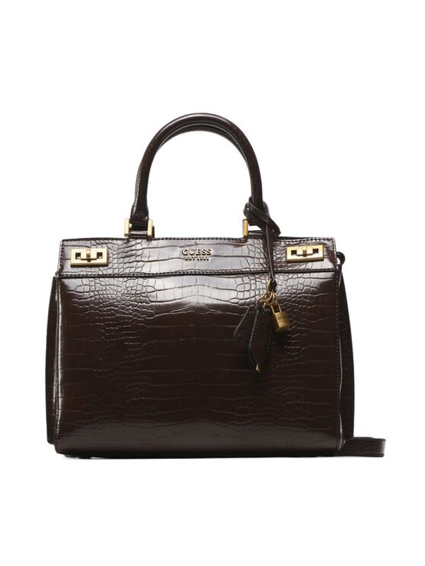 Guess Guess Дамска чанта Katey Croc (CB) HWCB84 94270 Кафяв