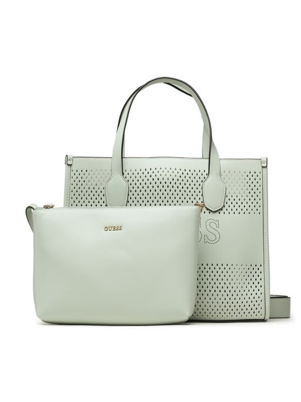 Guess Guess Дамска чанта Katey Perf (WH) HWWH87 69220 Зелен