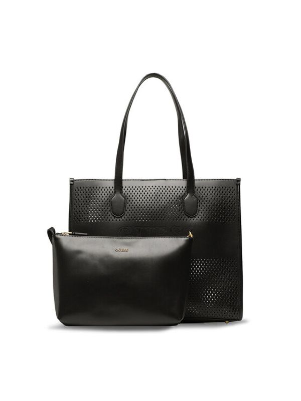 Guess Guess Дамска чанта Katey Perf (WH) HWWH87 69230 Черен