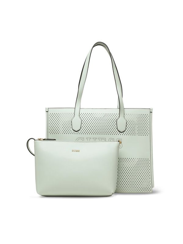 Guess Guess Дамска чанта Katey Perf (WH) HWWH87 69230 Зелен