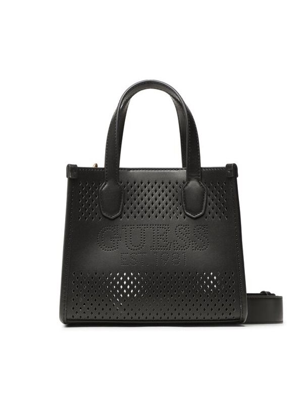 Guess Guess Дамска чанта Katey Perf (WH) Mini Bags HWWH87 69760 Черен