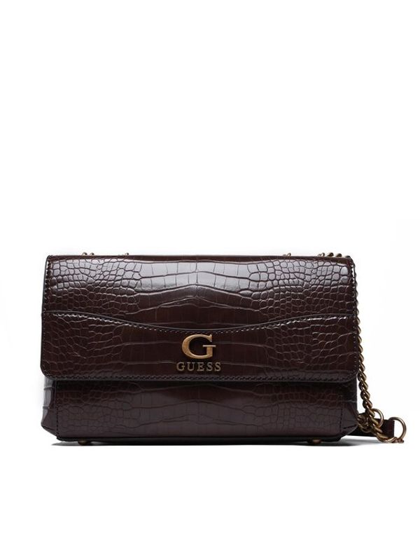 Guess Guess Дамска чанта Nell Croc (CB) HWCB87 36210 Кафяв