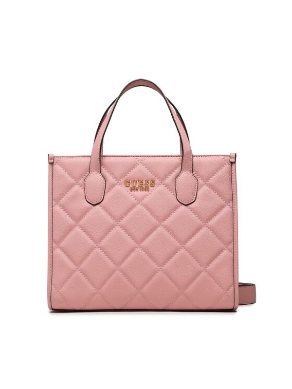 Guess Guess Дамска чанта Silvana (QC) HWQC86 65220 Розов