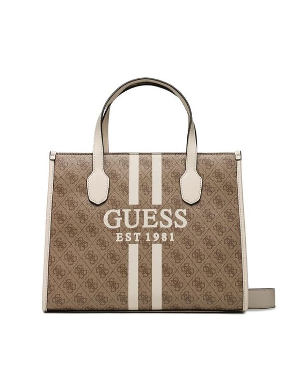 Guess Guess Дамска чанта Silvana (SS) HWSS86 65220 Кафяв