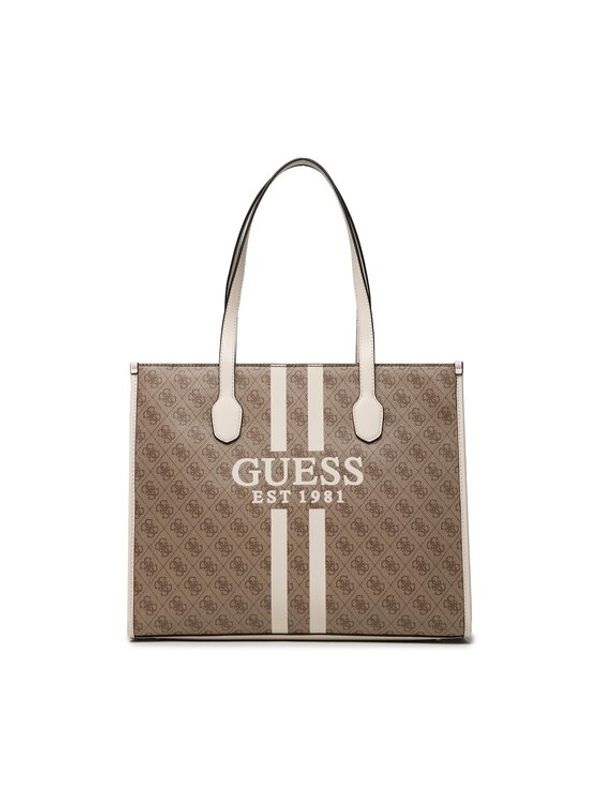 Guess Guess Дамска чанта Silvana (SS) HWSS86 65240 Кафяв