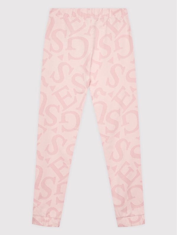 Guess Guess Долнище анцуг J2YQ12 KB8K3 Розов Relaxed Fit