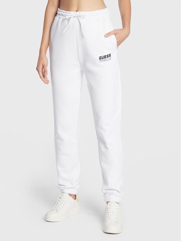 Guess Guess Долнище анцуг V2BB18 K9V34 Бял Regular Fit