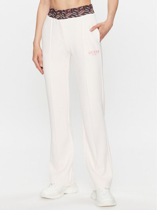 Guess Guess Долнище анцуг V3YB06 KB212 Бял Regular Fit