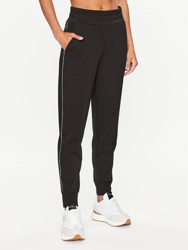 Guess Guess Долнище анцуг W3YB18 KB932 Черен Regular Fit