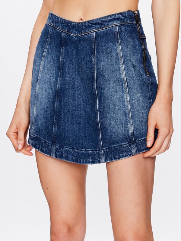 Guess Guess Дънкова пола Jillian W3RD21 D4NHE Син Slim Fit