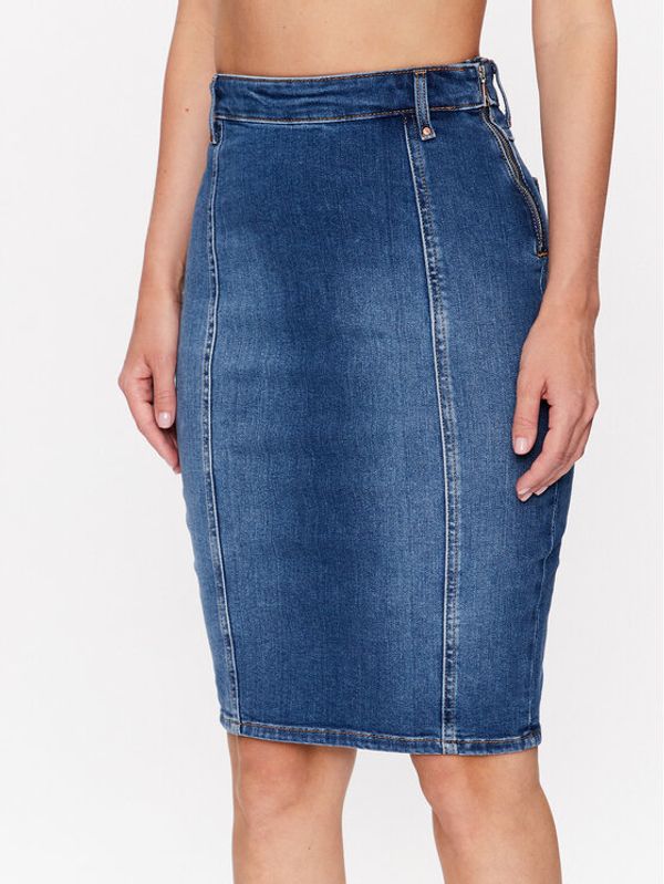 Guess Guess Дънкова пола W3YD74 D52Q2 Син Slim Fit