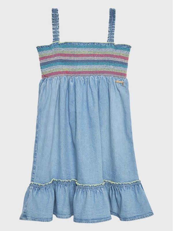 Guess Guess Дънкова рокля J3GK02 D3JU0 Син Regular Fit