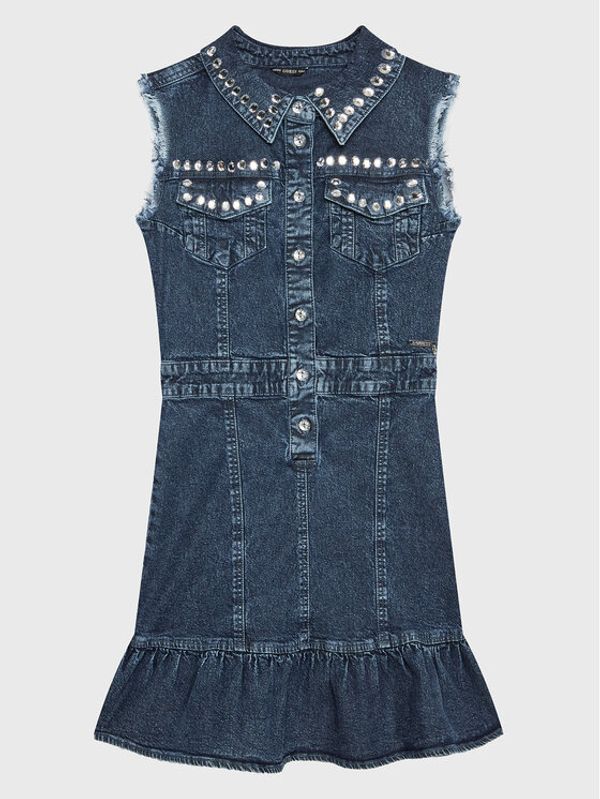 Guess Guess Дънкова рокля J3RK33 D3JU0 Син Regular Fit