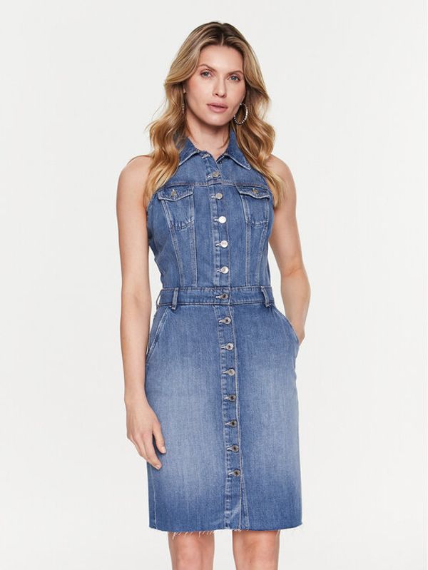 Guess Guess Дънкова рокля Stacie W3RK07 D4CN3 Тъмносин Slim Fit