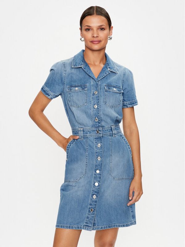 Guess Guess Дънкова рокля W3YK28 D52R1 Син Regular Fit