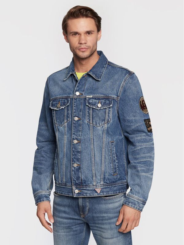 Guess Guess Дънково яке Dillon M2BXN1 D2IB0 Син Regular Fit
