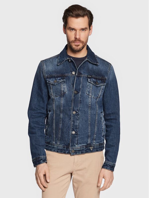 Guess Guess Дънково яке Dillon M2GXN1 D4HW3 Тъмносин Regular Fit