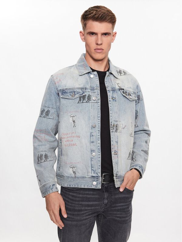 Guess Guess Дънково яке M3YXN6 D4YO0 Сив Regular Fit