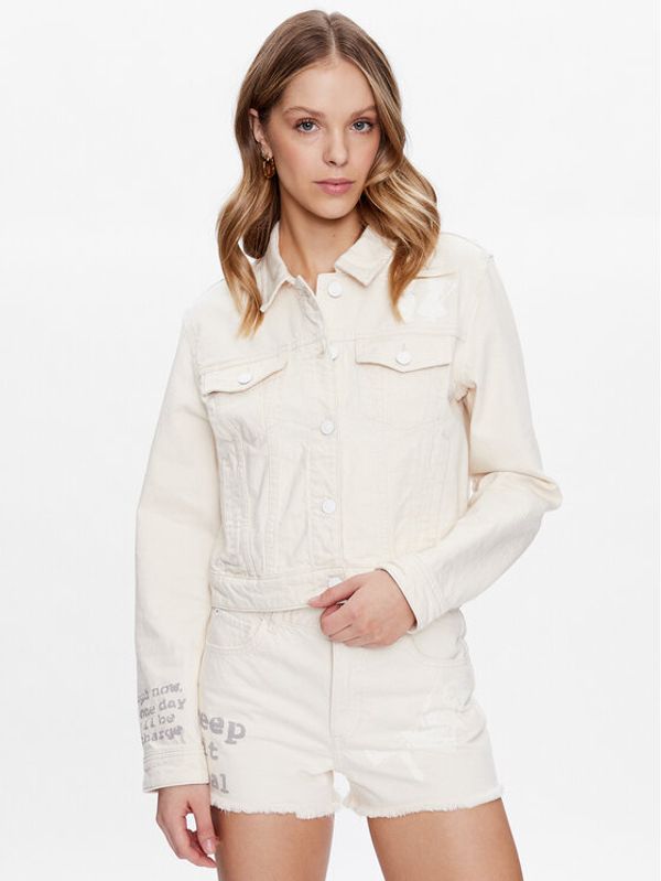 Guess Guess Дънково яке Stevie W3GN45 D4Y00 Бял Regular Fit