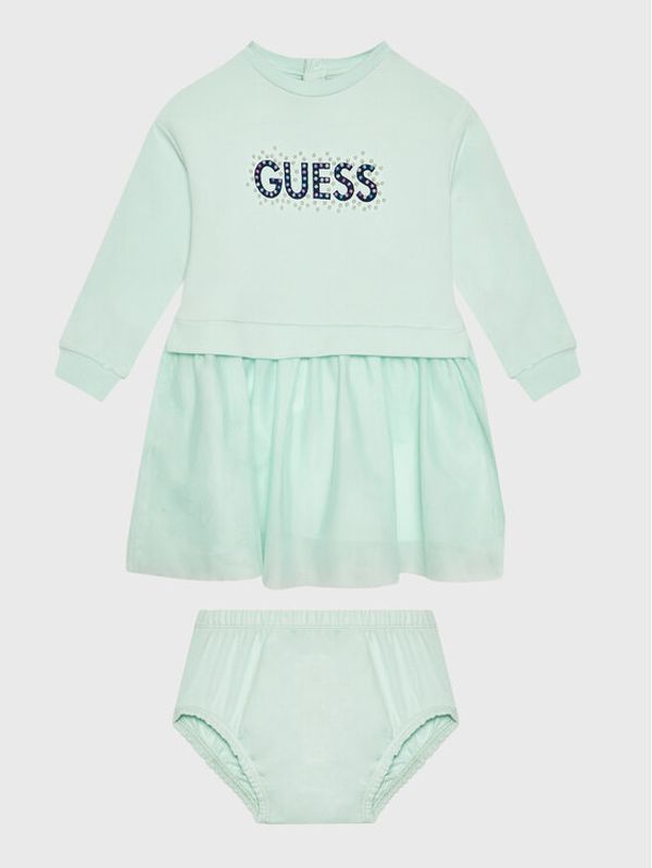 Guess Guess Елегантна рокля A3RK08 KA6V0 Зелен Regular Fit