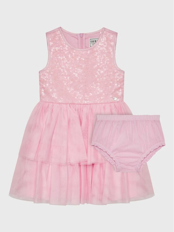 Guess Guess Елегантна рокля A3RK26 KBL10 Розов Regular Fit