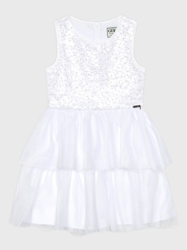 Guess Guess Елегантна рокля J3RK29 KBL10 Бял Regular Fit