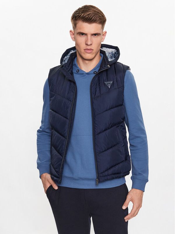 Guess Guess Елек M3YN13 WFHG2 Син Regular Fit