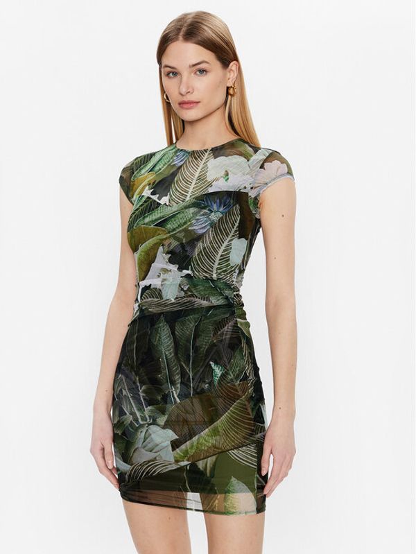 Guess Guess Ежедневна рокля Aida W3GK89 KBAH2 Зелен Slim Fit