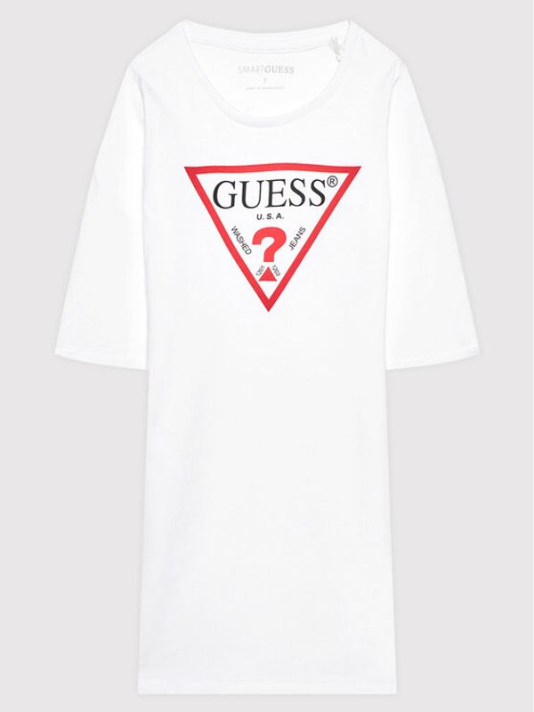 Guess Guess Ежедневна рокля J93K51 KAUD0 Бял Regular Fit
