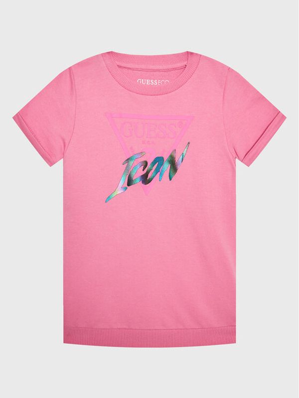 Guess Guess Ежедневна рокля K3RK01 KB4O0 Розов Regular Fit