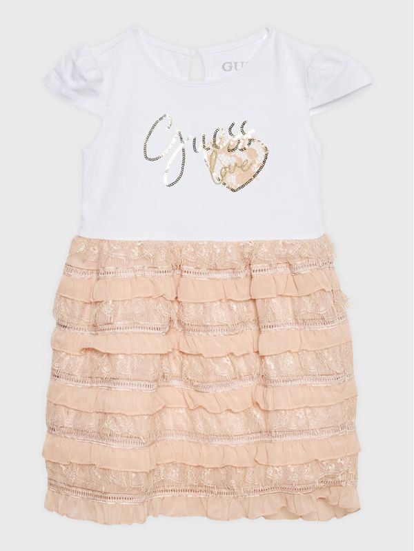 Guess Guess Ежедневна рокля K3RK11 K6YW0 Бял Regular Fit
