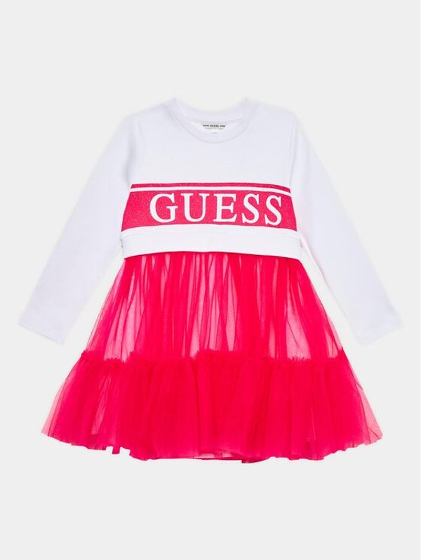 Guess Guess Ежедневна рокля K3YK07 KB8R0 Бял Regular Fit