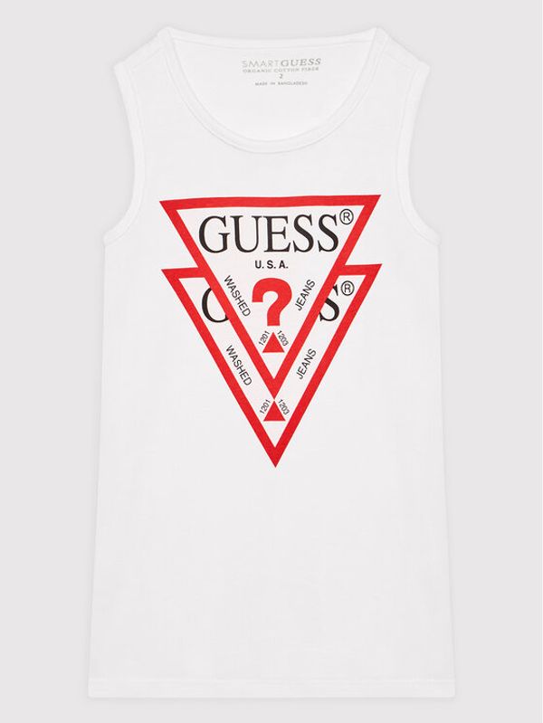 Guess Guess Ежедневна рокля K92K31 KAUD0 Бял Regular Fit