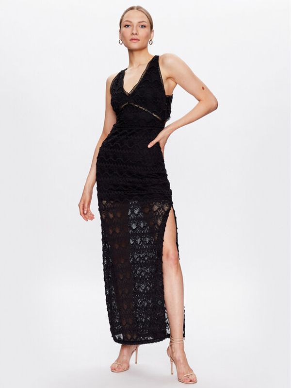 Guess Guess Ежедневна рокля Liza W3GK27 KBPQ0 Черен Slim Fit