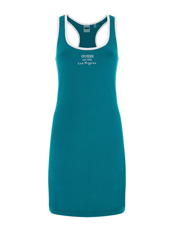 Guess Guess Ежедневна рокля Signature V3GK02 KBP41 Зелен Regular Fit